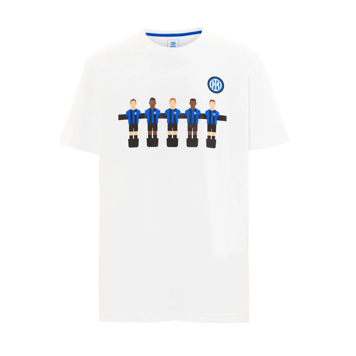 INTER T-SHIRT CALCIO BALILLA BIANCA BAMBINO