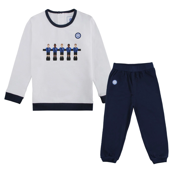 INTER SET MAGLIETTA MANICHE LUNGHE E PANTALONI CALCIO BALILLA - NEONATO