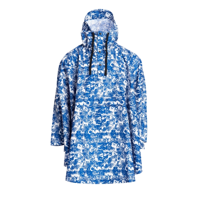 INTER PONCHO BIANCO PATTERN ALLOVER