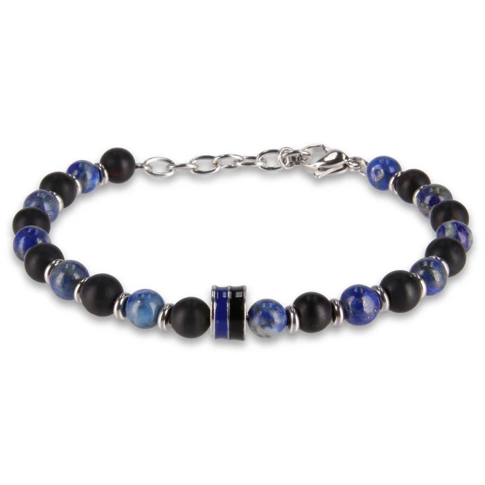 BRACCIALE CON PIETRE NERAZZURRE INTER