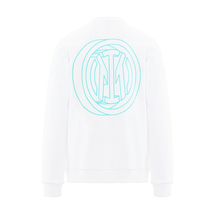 INTER FELPA GIROCOLLO 3D CREST BIANCA
