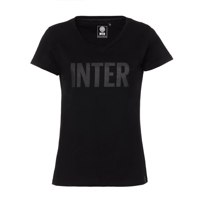 INTER T-SHIRT RUBBER LOGO NERA - DONNA