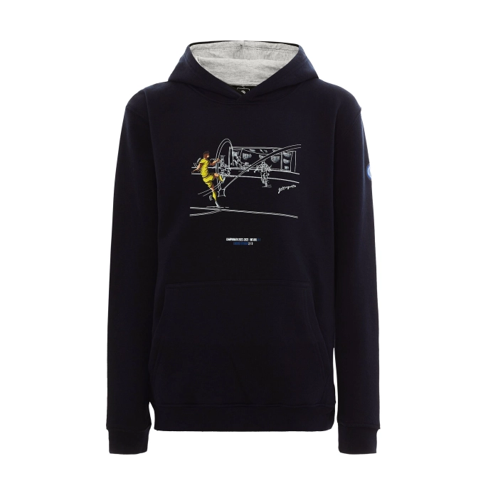 INTER FELPA CAPPUCCIO DZEKO VS BOLOGNA BLU NAVY BAMBINO