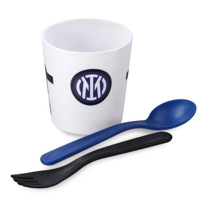 INTER SET BICCHIERE E POSATE CALCIO BALILLA - NEONATO