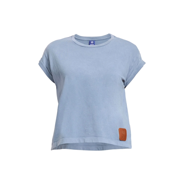 INTER CROP TOP STONE WASH DENIM DONNA