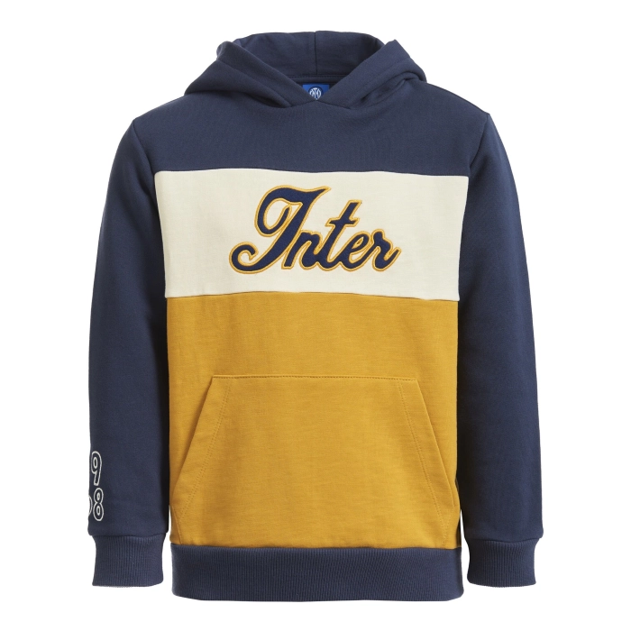 INTER FELPA CON CAPPUCCIO COLLEGE BLU NAVY - BAMBINO