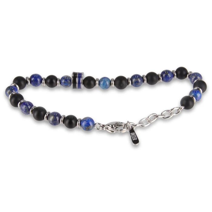 BRACCIALE CON PIETRE NERAZZURRE INTER