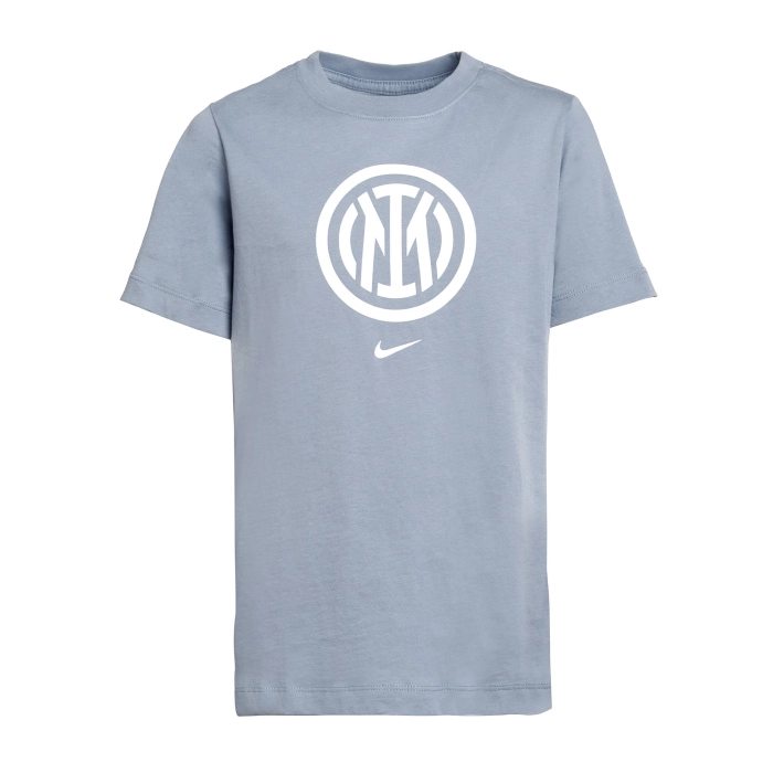 INTER T-SHIRT CREST SPRING BAMBINO GRIGIA 2023/24
