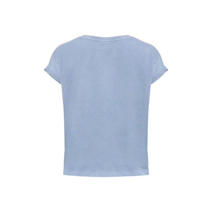 INTER CROP TOP STONE WASH DENIM DONNA